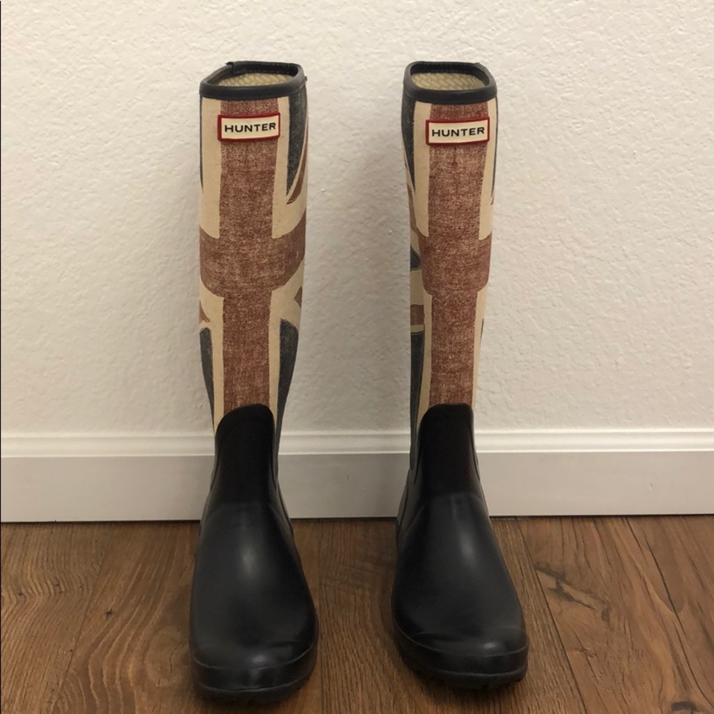 Union Jack British hunter boots